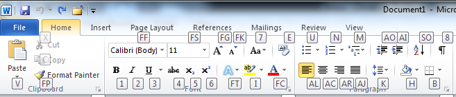Keyboard Access in Ribbons - Developer Machines