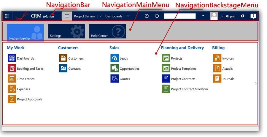 Microsoft Navigation Bar for Qt.C++ 